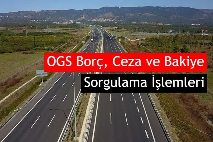 OGS Borç, Ceza ve Bakiye Sorgulama İşlemleri