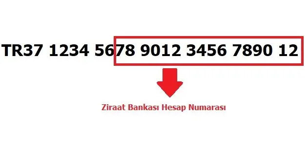 ziraat bankasi hesap no bulma