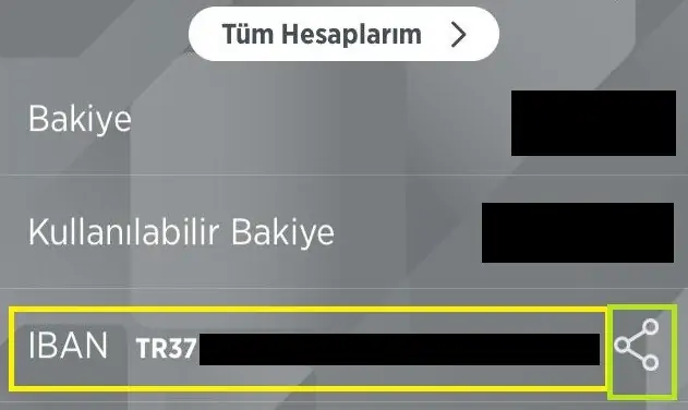 ziraat bankasi hesaplarim ekrani