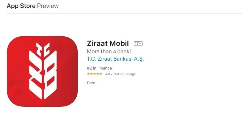 ziraat bankasi ios uygulama