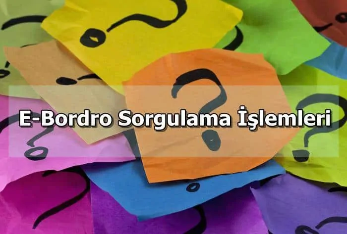 E-Bordro Sorgulama İşlemleri