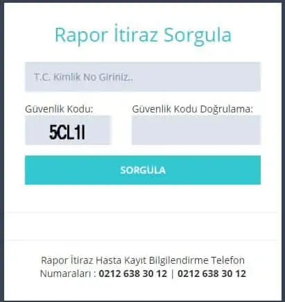 rapor itiraz ekrani engelli