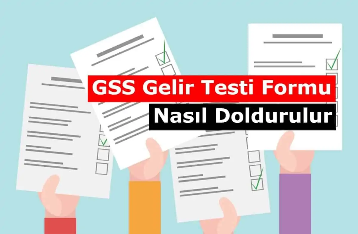 GSS Gelir Testi Formu Nasıl Doldurulur ? Örnek Form İndir