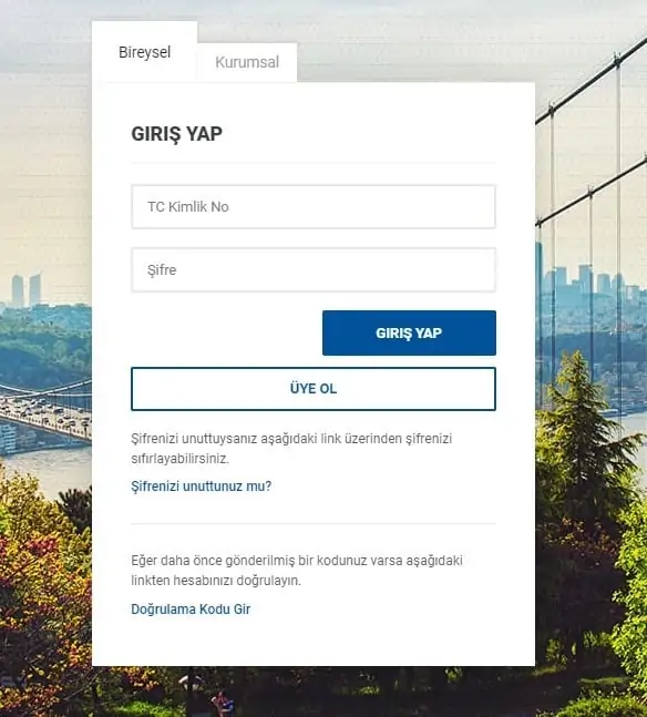 ibb anne basvuru giris ekrani