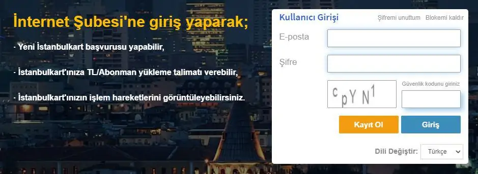 istanbulkart bakiye sorgulama ekranı