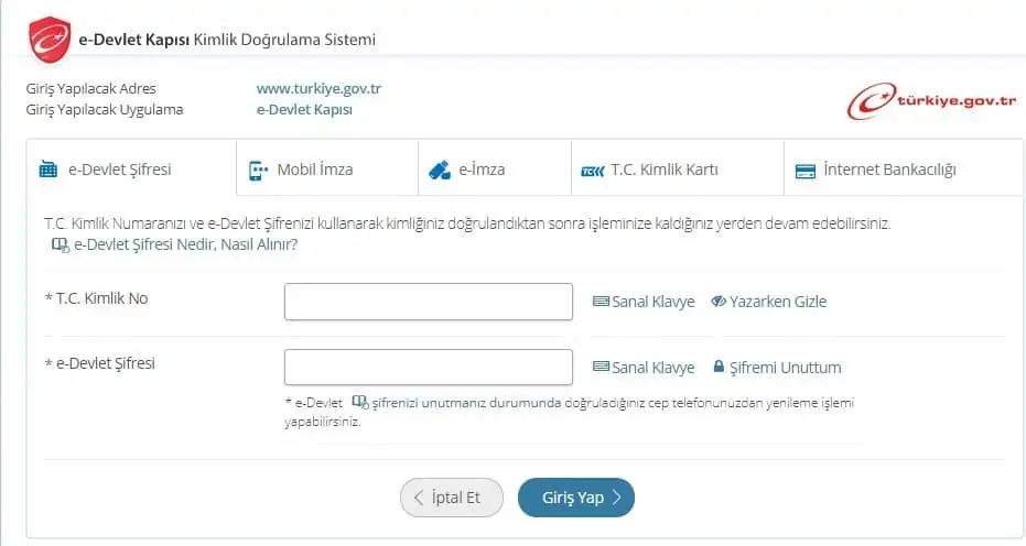 öğrenci belgesi edevlet ilk ekran