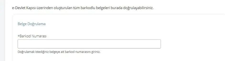 öğrenci belgesi doğrulama barkod numarası