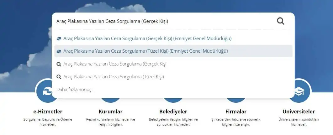 arac cezasi borc sorgulama edevlet