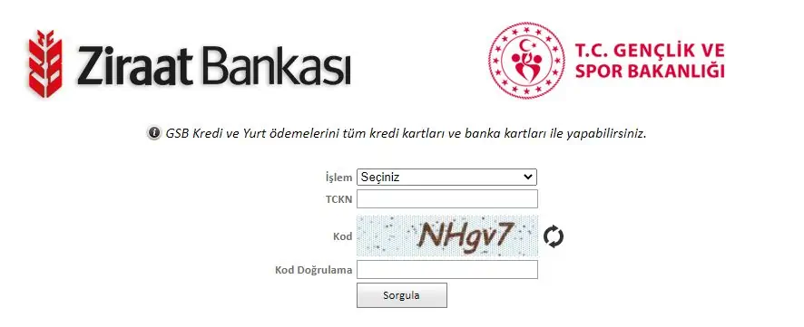 ziraat bankası kyk ödeme ekranı