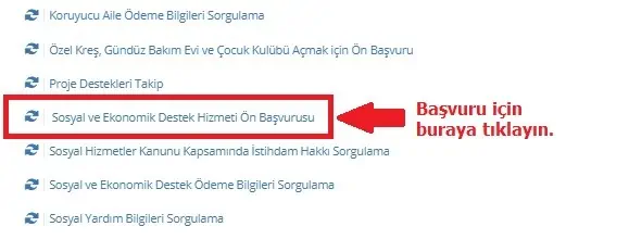 aile destek programi on basvuru ekrani