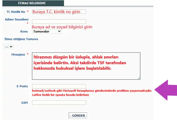 ukd itiraz ekranı