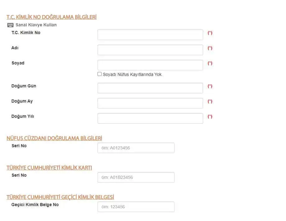 tc kimlik numarasi dogrulama