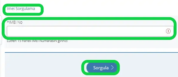imei sorgulama edevlet2