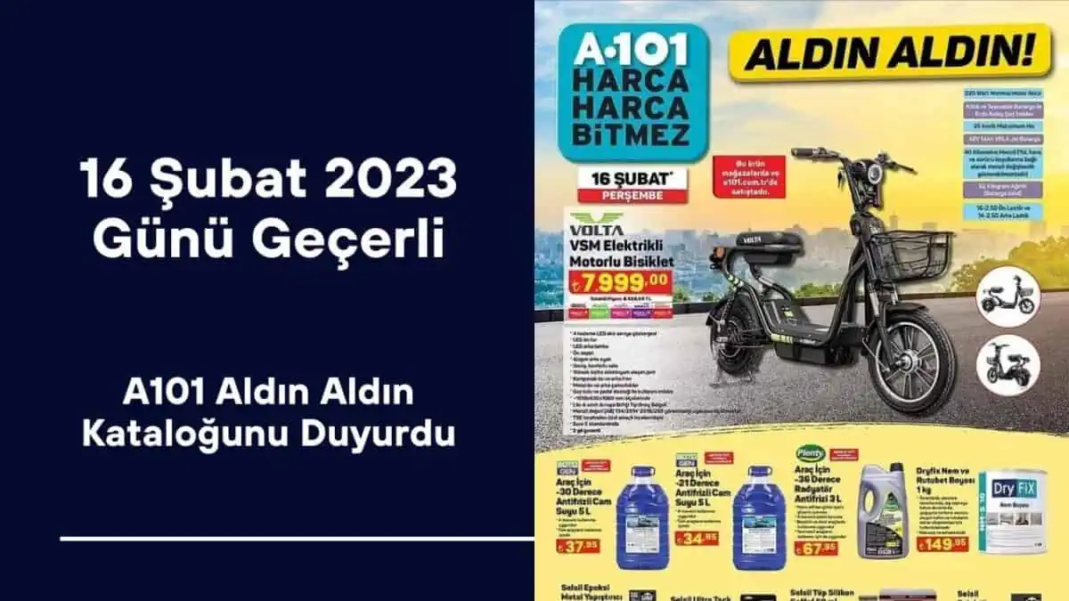 16 Şubat 2023 Günü Geçerli! A101 Aldın Aldın Kataloğunu Duyurdu