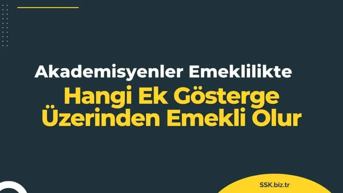 Akademisyenler Emeklilikte Hangi Ek Gösterge Üzerinden Emekli Olur