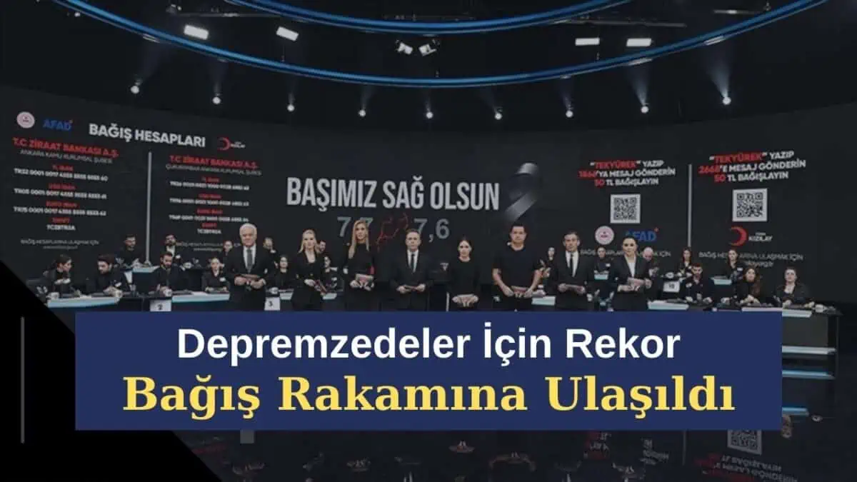 Depremzedeler İçin Rekor Bağış Rakamına Ulaşıldı! Tam 115,1 Milyar Lira Bağış Toplandı