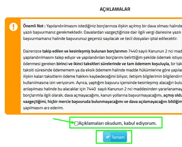 trafik cezasi yapilandirma edevlet ekrani8