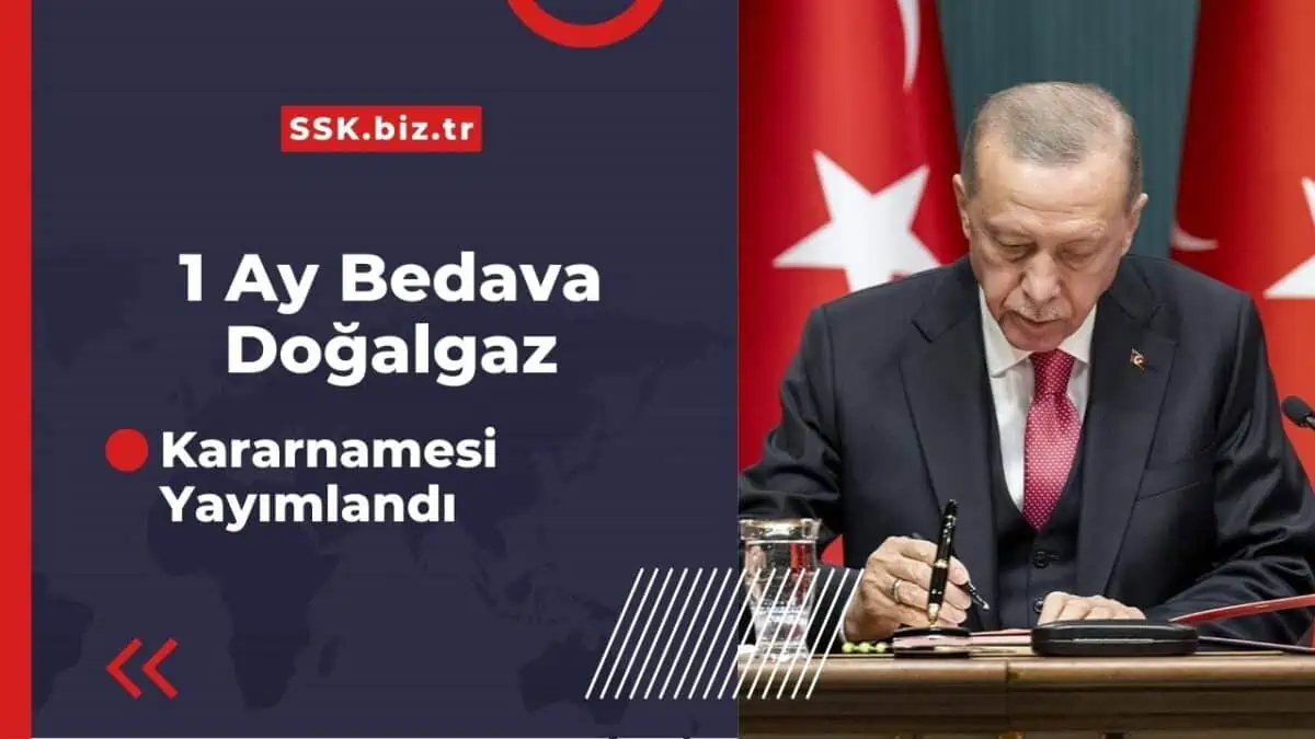 1 Ay Boyunca Bedava Doğalgaz Kullanımı İçin Kararname Yayımlandı!