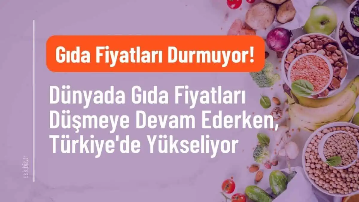 Dünyada Gıda Fiyatları Düşmeye Devam Ederken, Türkiye’de Yükseliş Hızla Devam Ediyor
